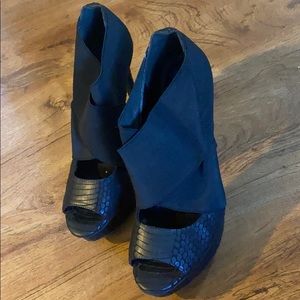 Jessica Simpson black heels, size 8